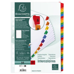 Regiszter, karton, A4, 1-31, EXACOMPTA, fehér Regiszter, karton, A4, 1-31, EXACOMPTA, fehér
