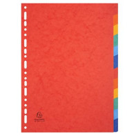 Regiszter, karton, A4, 12 részes, EXACOMPTA, színes Regiszter, karton, A4, 12 részes, EXACOMPTA, színes