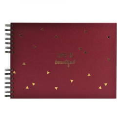 Fotóalbum, spirál, 32x22 cm, 25 lap, EXACOMPTA "Life", piros