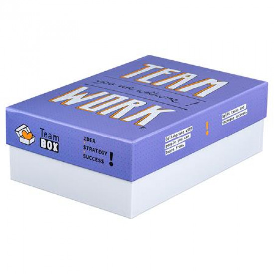 Ajándékdoboz, 24x36x12 cm, EXACOMPTA, csapatmunka Ajándékdoboz, 24x36x12 cm, EXACOMPTA, csapatmunka