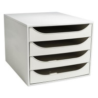 Irattároló, műanyag, 4 fiókos, EXACOMPTA "Ecobox Office", szürke-szürke Irattároló, műanyag, 4 fiókos, EXACOMPTA "Ecobox Office", szürke-szürke