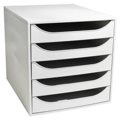 Irattároló, műanyag, 5 fiókos, EXACOMPTA "Ecobox Office", szürke Irattároló, műanyag, 5 fiókos, EXACOMPTA "Ecobox Office", szürke