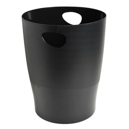 Papírkosár, 15 liter, PP, EXACOMPTA "Ecobin Economy", fekete