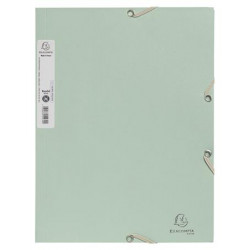 Gumis mappa, prespán, A4, 15 mm, EXACOMPTA, "Autentik", zsálya