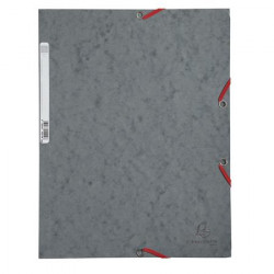 Gumis mappa, prespán, A4, EXACOMPTA, sötét szürke