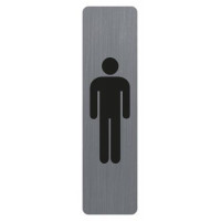Információs tábla, öntapadó,4,4x16,5 cm, alumíniumhatású, EXACOMPTA, "Férfi"