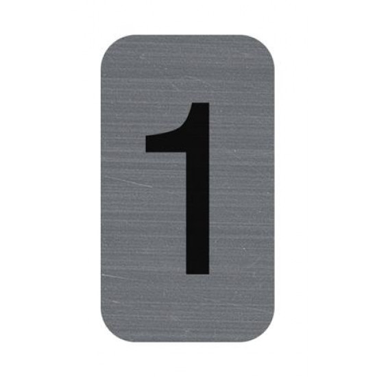 Információs tábla, öntapadó, 2,5x4,4 cm, alumíniumhatású, EXACOMPTA, 1-es