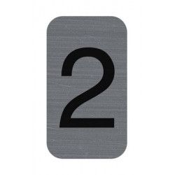 Információs tábla, öntapadó, 2,5x4,4 cm, alumíniumhatású, EXACOMPTA, 2-es