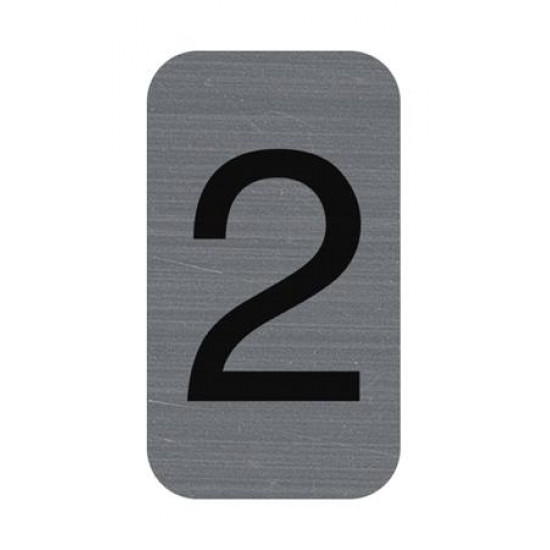 Információs tábla, öntapadó, 2,5x4,4 cm, alumíniumhatású, EXACOMPTA, 2-es