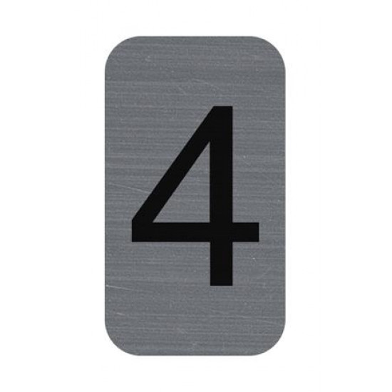 Információs tábla, öntapadó, 2,5x4,4 cm, alumíniumhatású, EXACOMPTA, 4-es