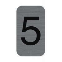 Információs tábla, öntapadó, 2,5x4,4 cm, alumíniumhatású, EXACOMPTA, 5-ös