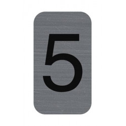 Információs tábla, öntapadó, 2,5x4,4 cm, alumíniumhatású, EXACOMPTA, 5-ös