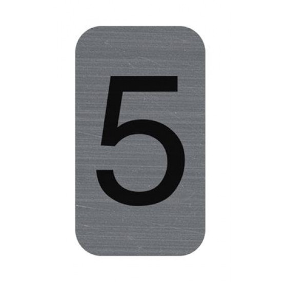 Információs tábla, öntapadó, 2,5x4,4 cm, alumíniumhatású, EXACOMPTA, 5-ös