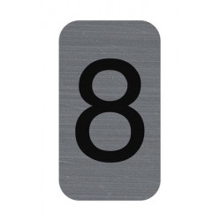 Információs tábla, öntapadó, 2,5x4,4 cm, alumíniumhatású, EXACOMPTA, 8-as