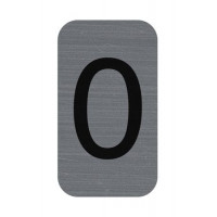 Információs tábla, öntapadó, 2,5x4,4 cm, alumíniumhatású, EXACOMPTA, 0-ás