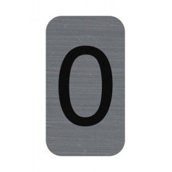 Információs tábla, öntapadó, 2,5x4,4 cm, alumíniumhatású, EXACOMPTA, 0-ás