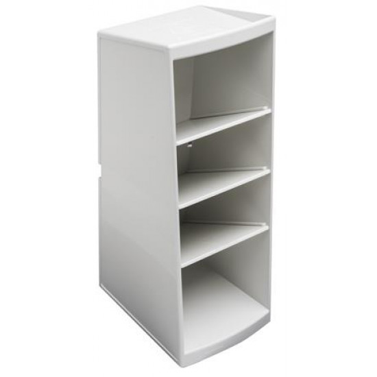 Asztali rendező, multifunkciós, 4 rekeszes, 8x23x11 cm, EXACOMPTA "Autentik", fehér