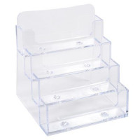 Névjegykártya tartó, asztali, 4 rekesz, EXACOMPTA "Office", áttetsző Névjegykártya tartó, asztali, 4 rekesz, EXACOMPTA "Office", áttetsző