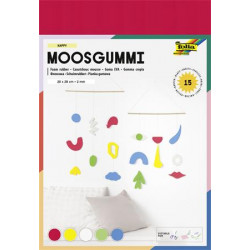 Moosgumi, 20x29 cm, 15 lap, FOLIA "Happy", 5 különböző szín