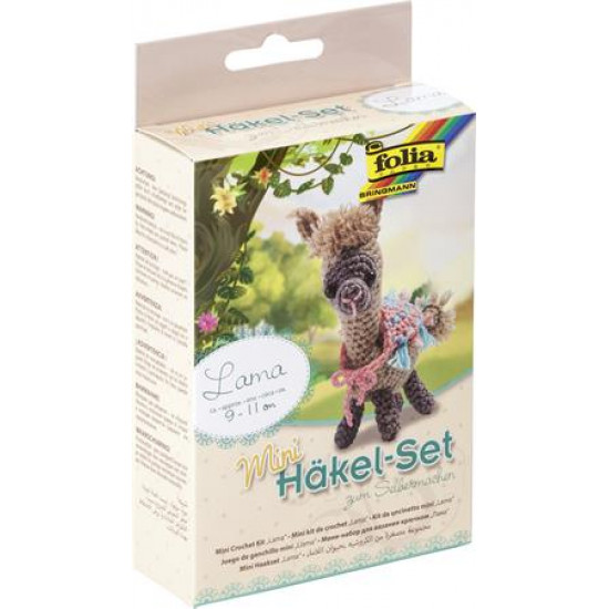 Mini horgolókészlet, FOLIA, láma