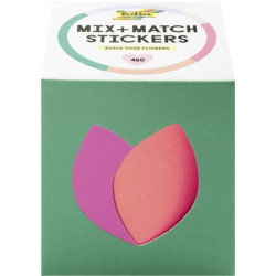 Matrica készlet, 460 db, FOLIA "Mix + Match", virágos motívumok