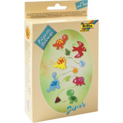 Kreatív mini filc varrókészlet, girland, FOLIA, dinoszaurusz