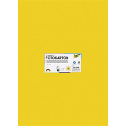 Dekorkarton, 2 oldalas, 50x70 cm, 300 g, 10 lap, FOLIA, aranysárga