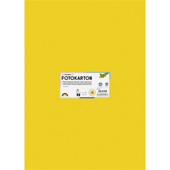 Dekorkarton, 2 oldalas, 50x70 cm, 300 g, 10 lap, FOLIA, aranysárga Dekorkarton, 2 oldalas, 50x70 cm, 300 g, 10 lap, FOLIA, aranysárga