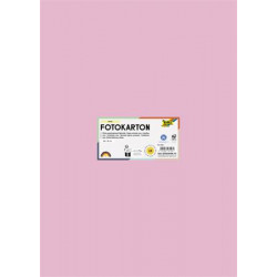 Dekorkarton, 2 oldalas, 50x70 cm, 300 g, 10 lap, FOLIA, halvány rózsaszín