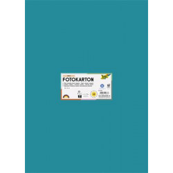 Dekorkarton, 2 oldalas, 50x70 cm, 300 g, 10 lap, FOLIA, türkiz