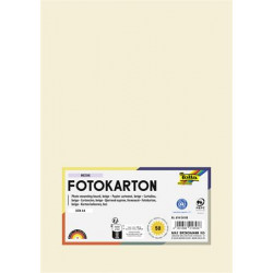 Dekorkarton, A4, 300 g, 50 lap, FOLIA, bézs