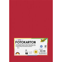 Dekorkarton, A4, 300 g, 50 lap, FOLIA, tűzpiros