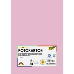 Dekorkarton, A4, 300 g, 50 lap, FOLIA, halvány rózsaszín
