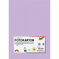 Dekorkarton, A4, 300 g, 50 lap, FOLIA, halvány orgonalila