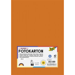 Dekorkarton, A4, 300 g, 50 lap, FOLIA, világosnarancs Dekorkarton, A4, 300 g, 50 lap, FOLIA, világosnarancs