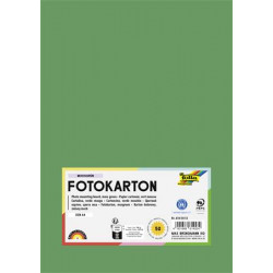 Dekorkarton, A4, 300 g, 50 lap, FOLIA, mohazöld