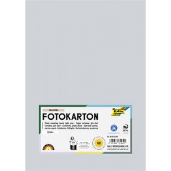 Dekorkarton, A4, 300 g, 50 lap, FOLIA, világosszürke