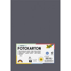 Dekorkarton, A4, 300 g, 50 lap, FOLIA, antracitszürke
