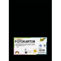 Dekorkarton, A4, 300 g, 50 lap, FOLIA, fekete