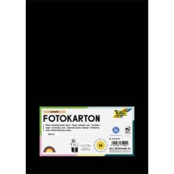 Dekorkarton, A4, 300 g, 50 lap, FOLIA, fekete Dekorkarton, A4, 300 g, 50 lap, FOLIA, fekete