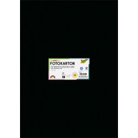 Dekorkarton, 2 oldalas, 50x70 cm, 300 g, 10 lap, FOLIA, fekete