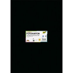 Dekorkarton, 2 oldalas, 50x70 cm, 300 g, 10 lap, FOLIA, fekete