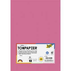 Színes papír, A4, 130 g, 100 lap, FOLIA, fáradt rózsaszín