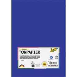Színes papír, A4, 130 g, 100 lap, FOLIA, mélykék