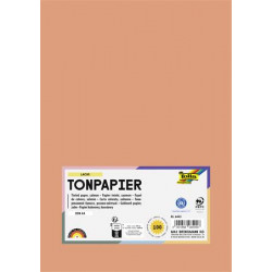 Színes papír, A4, 130 g, 100 lap, FOLIA, lazac