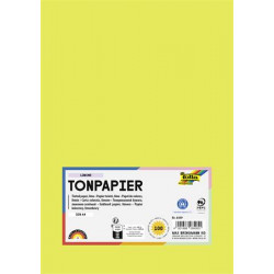 Színes papír, A4, 130 g, 100 lap, FOLIA, limezöld