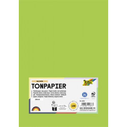 Színes papír, A4, 130 g, 100 lap, FOLIA, tavaszzöld