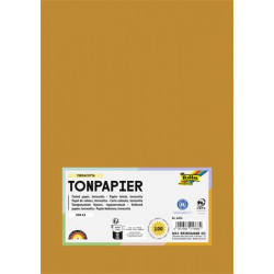 Színes papír, A4, 130 g, 100 lap, FOLIA, terrakotta