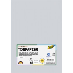 Színes papír, A4, 130 g, 100 lap, FOLIA, világosszürke