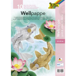 Hullámkarton, 25x35 cm, 10 lap, FOLIA, arany és ezüst vegyes színek Hullámkarton, 25x35 cm, 10 lap, FOLIA, arany és ezüst vegyes színek